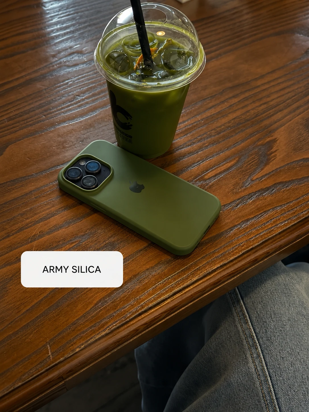 Army Silica phone case lifestyle